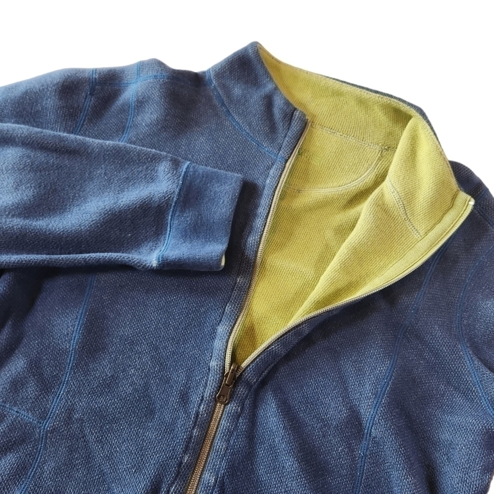 ORVIS Womens S Reversible Lightweight Jacket Blue Green Full Zip Outdoor Hiking